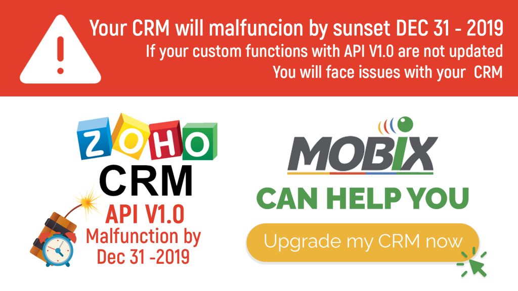 Update your Zoho CRM to API V.2 - Mobix Group